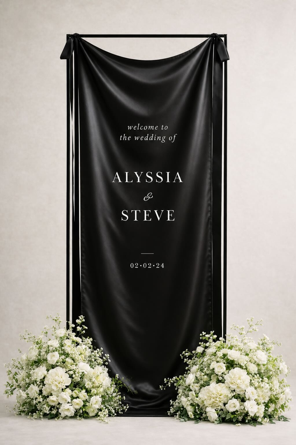 Satin Welcome Sign (Classic Serif)