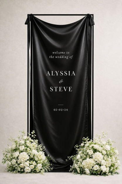 Satin Welcome Sign (Classic Serif)