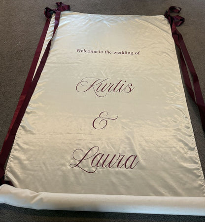 Satin Welcome Sign (Classic Serif)