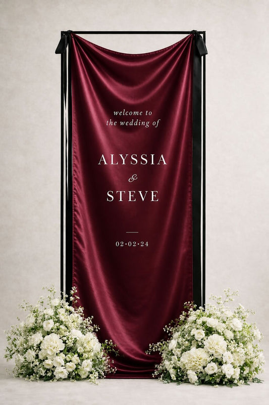 Satin Welcome Sign (Classic Serif)