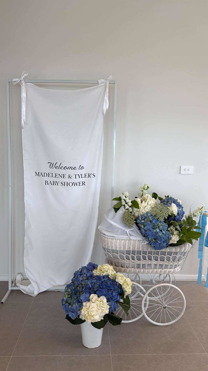 Custom Cotton-Linen Welcome Sign (Upload Your Own Design)