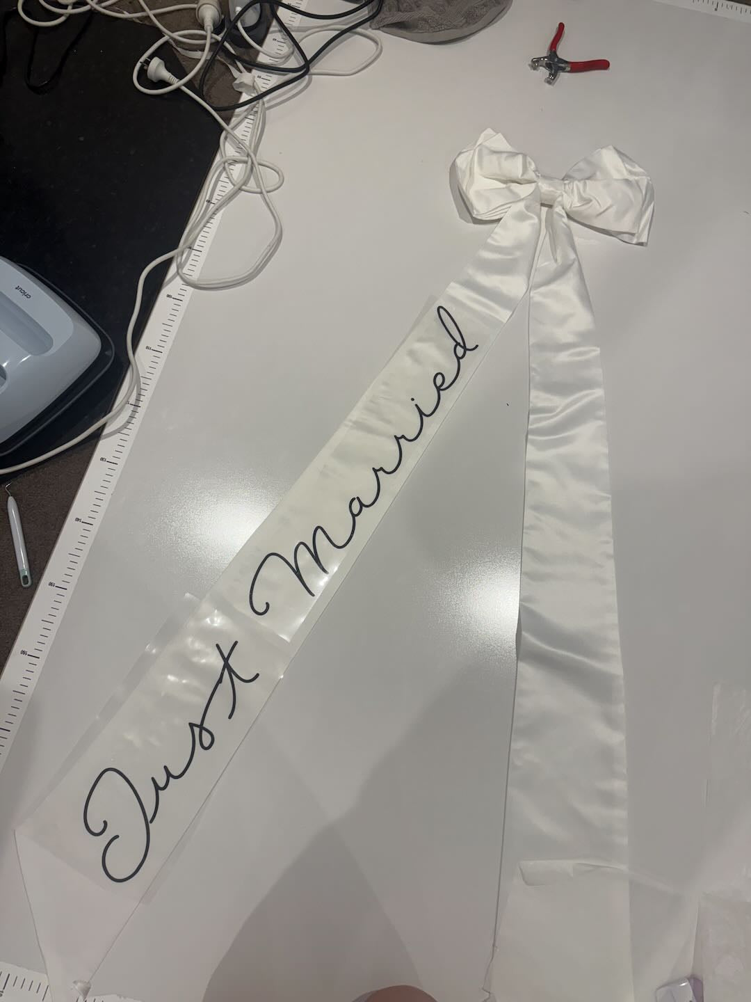 Personalised Wedding Bow with Statement Tails