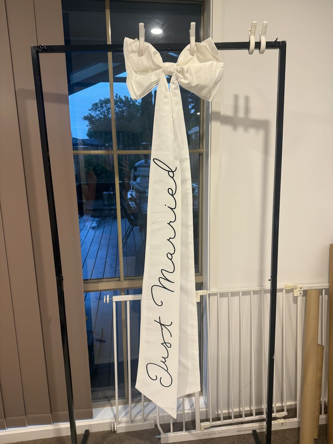 Personalised Wedding Bow with Statement Tails