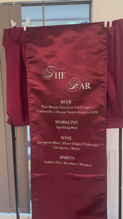 Bar Sign – Satin (Classic Serif)