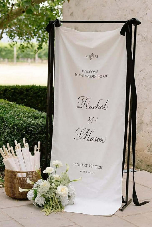 Fabric Welcome Sign