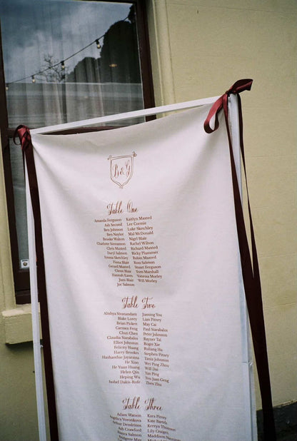 Seating Chart Cotton-Linen (Upload Your Own Design)