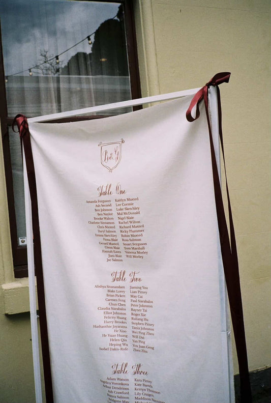 Seating Chart Cotton-Linen (Upload Your Own Design)