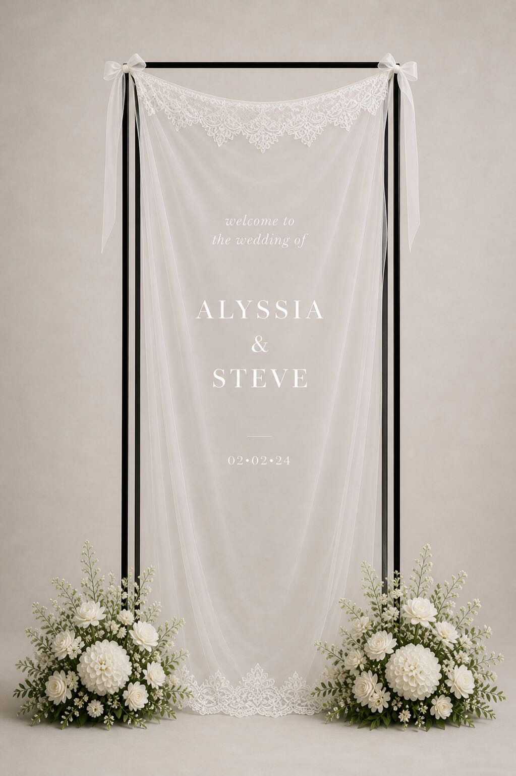 Tulle Welcome Sign (Classic Serif)