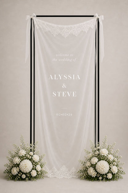 Tulle Welcome Sign (Classic Serif)
