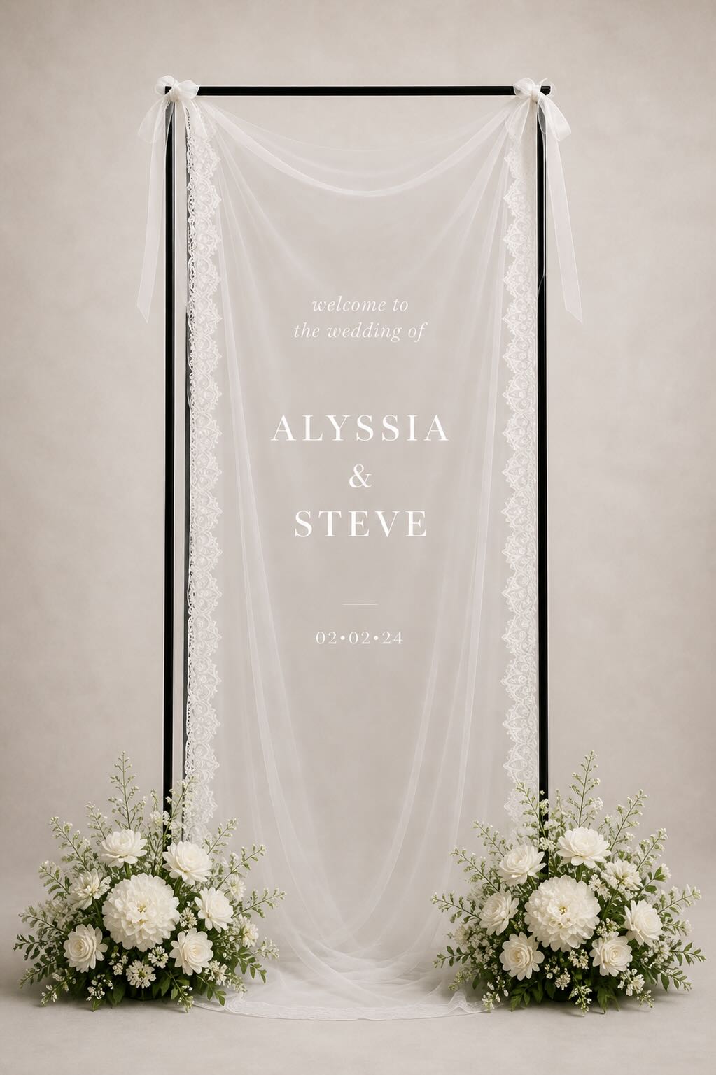 Tulle Welcome Sign (Classic Serif)