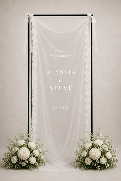 Tulle Welcome Sign (Classic Serif)