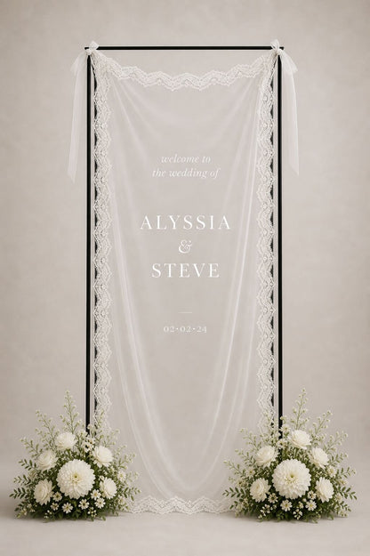 Tulle Welcome Sign (Classic Serif)